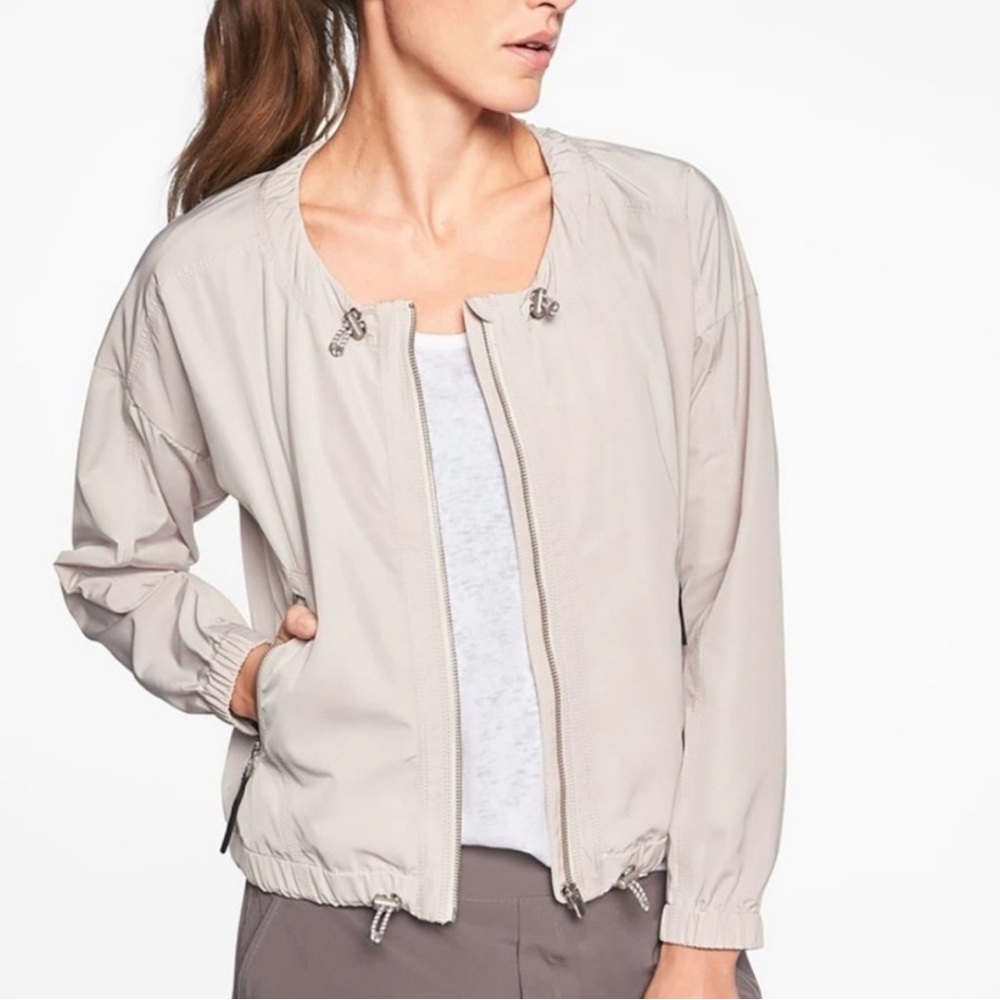 Athleta Cropped Bomber Jacket size M